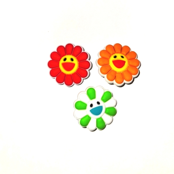 Jibbitz Accessories 3 Multicolored Flowers Jibbitz Charms Poshmark